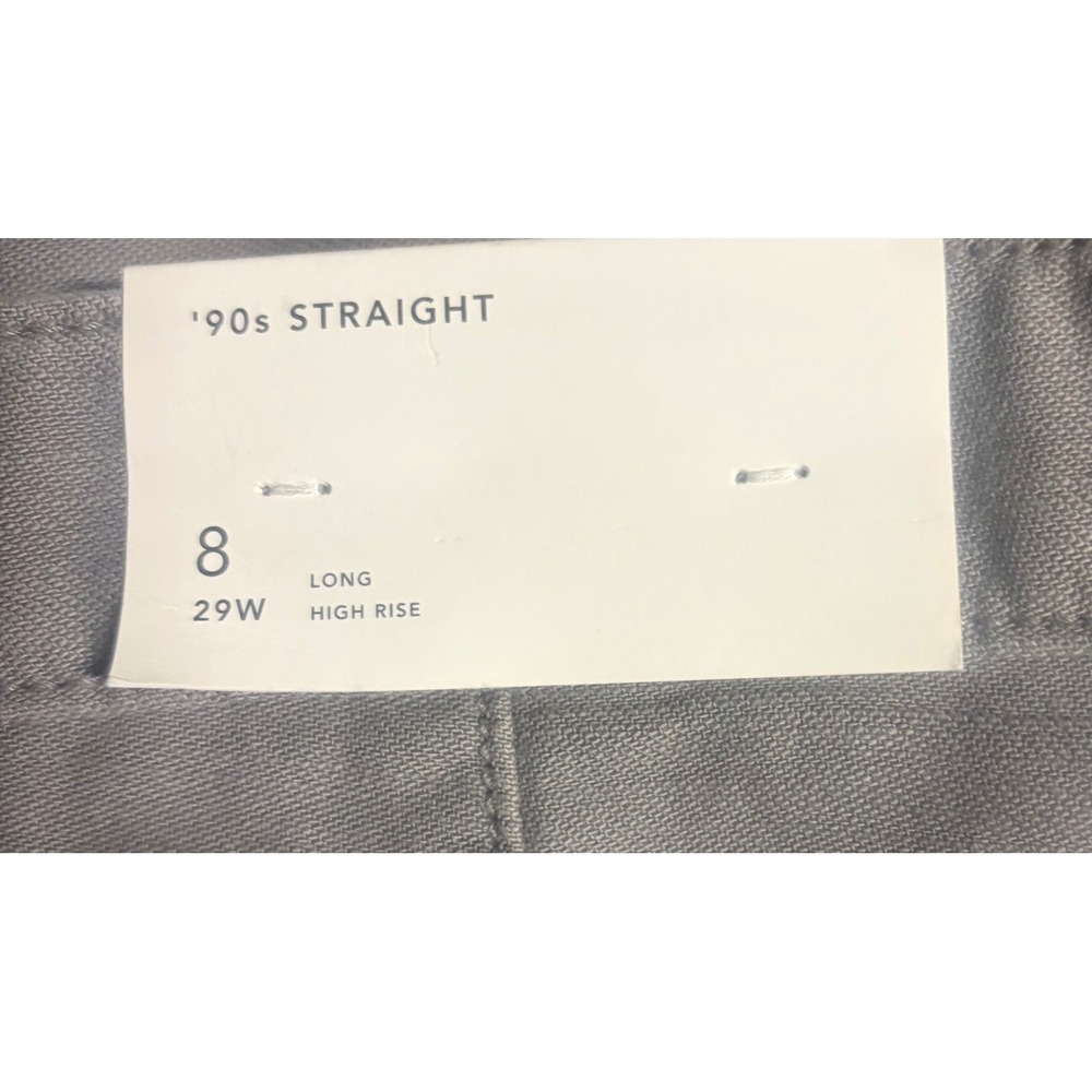 American Eagle 90s Straight Carpenter Pants Grey High Rise Utility Womens 8 Long - Picture 5 of 6